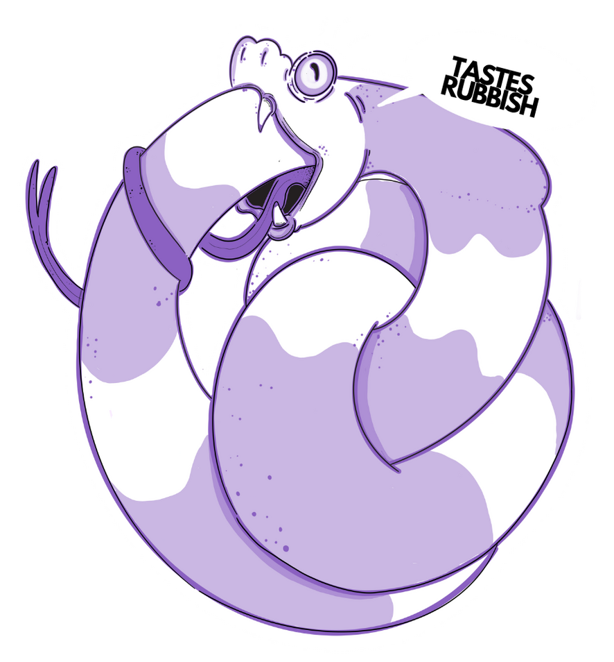 Stop eating your own tail! Illustration of a snake eating it's own tail.